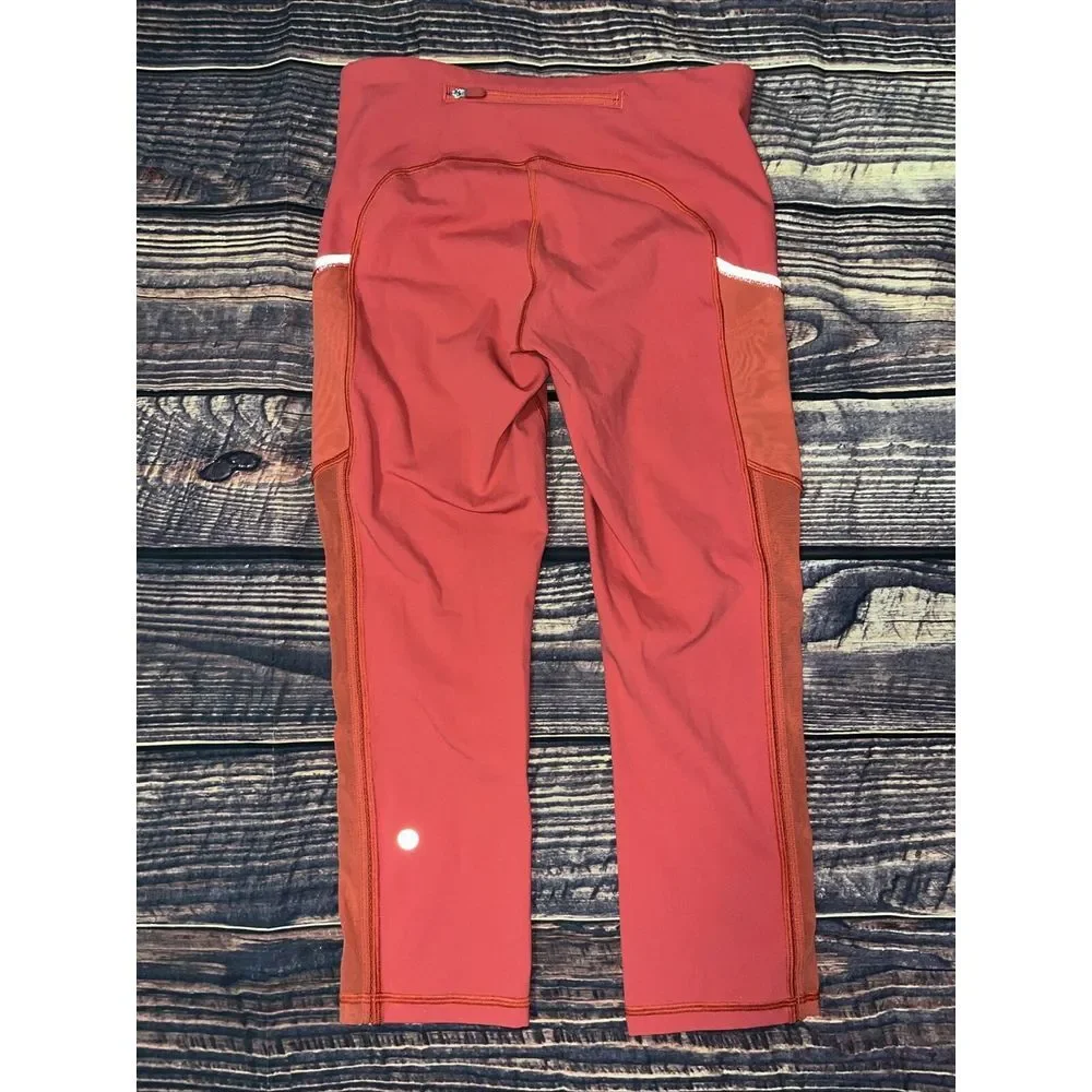 Lululemon Speed Up Crop *High Mesh 21" Aries Size 6 Leggings Yoga Athletic Run - Picture 3 of 5